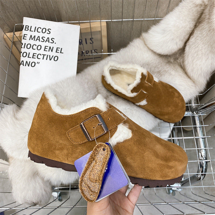 Women's & Men's Mulberry Slope Fur Integrated Fluffy Outer Wear Women's Shoes