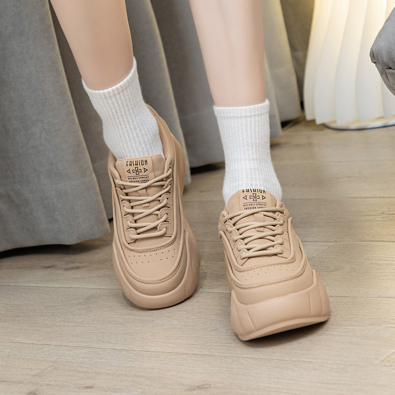 Women's Increasing Insole Spring Platform Small Fashionable Sneakers