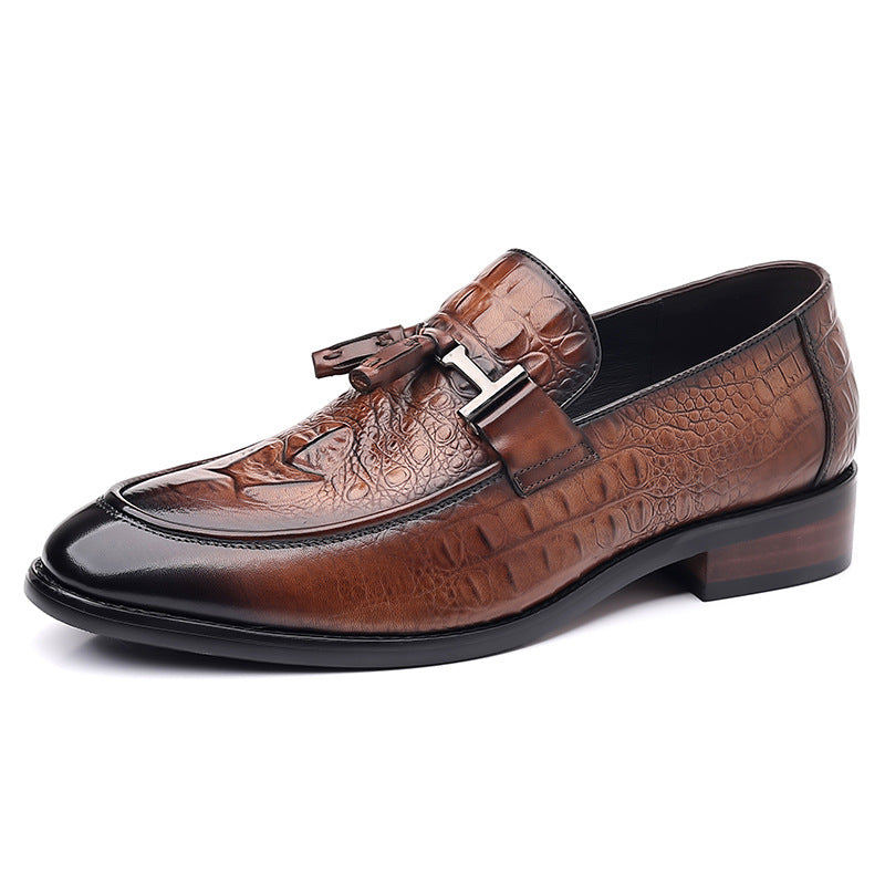 Men's First Layer Cowhide Genuine Business High-grade British Leather Shoes