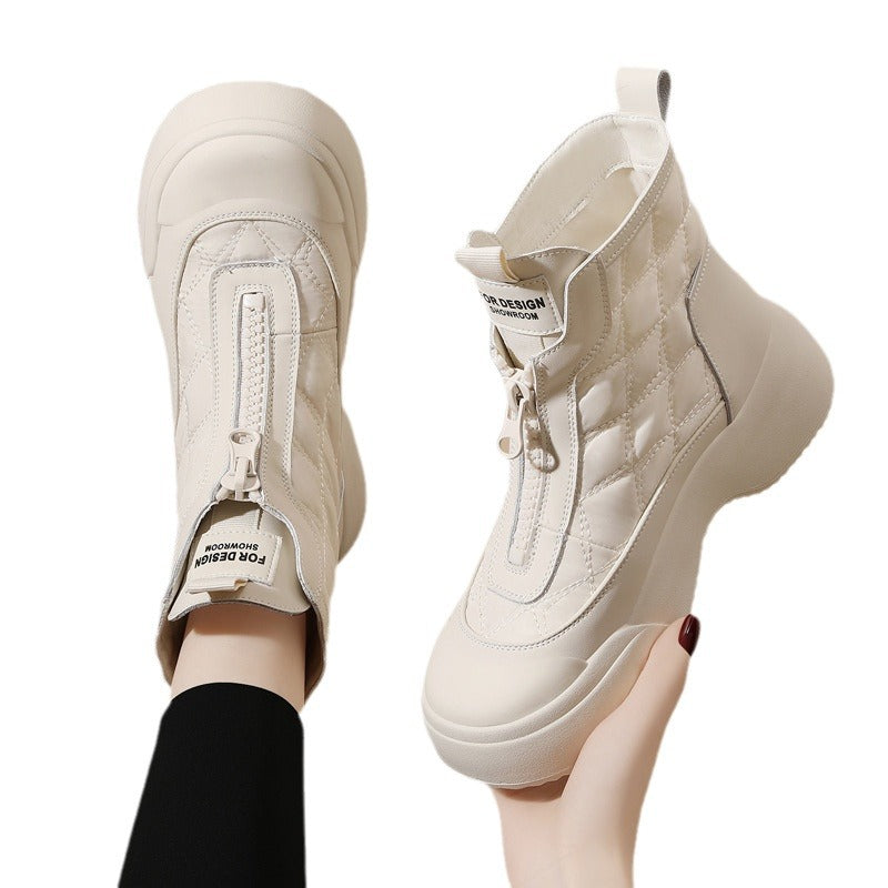 Women's Fashion Martin Height Increasing Autumn Versatile Snow Boots