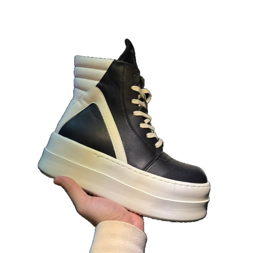 Men's American Inverted Triangle Board Heighten Retro Big Head Lovers Thick Casual Shoes