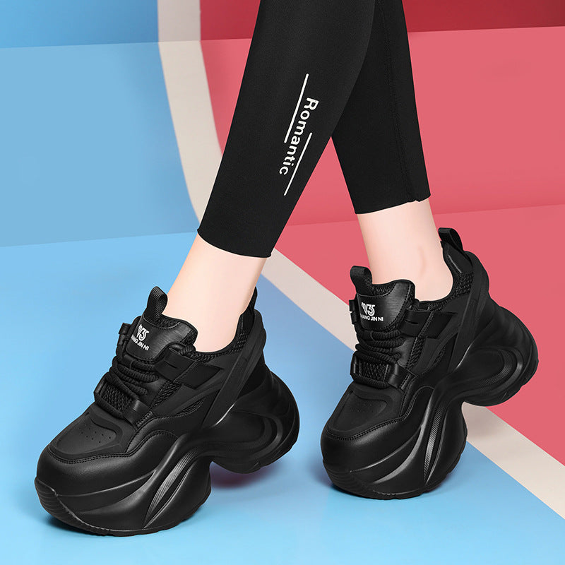 Women's Platform Dad Height Increasing Insole Portable Sneakers