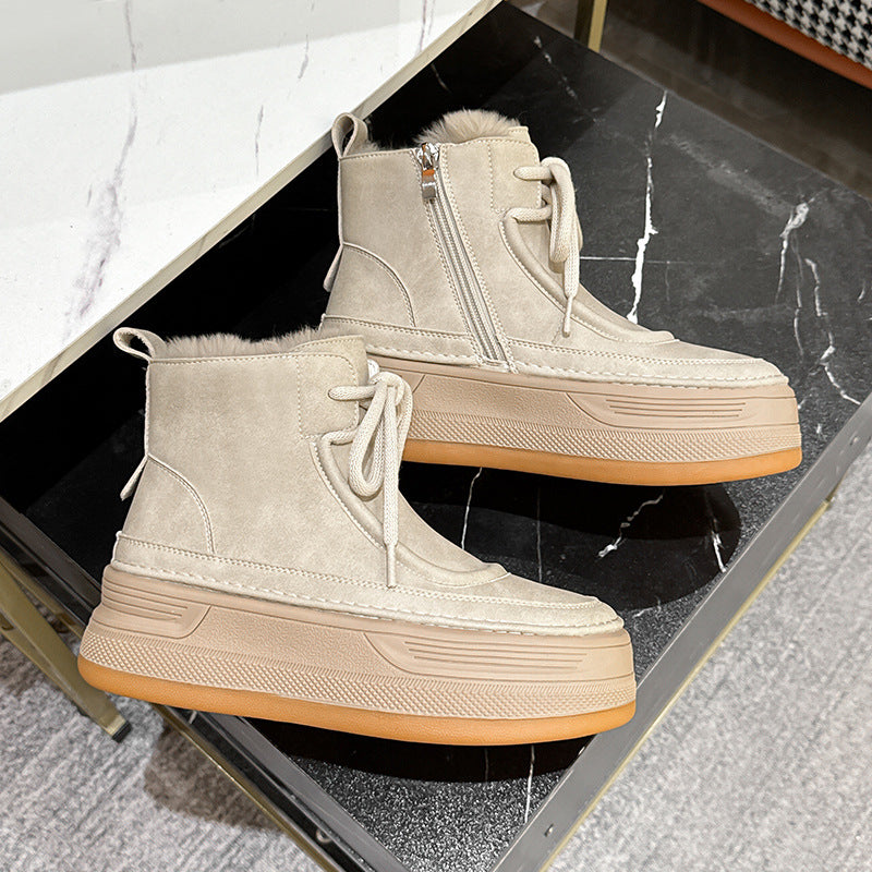 Women's Fleece-lined Thickened Martin Warm Northeast China Snow Boots