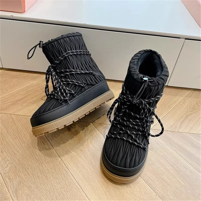 Women's Platform Short Tube Warm Cotton Northeast Snow Boots