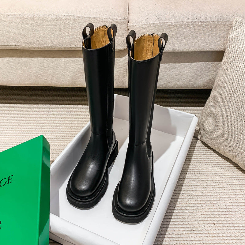 High Female Not Over The Knee Thick Boots