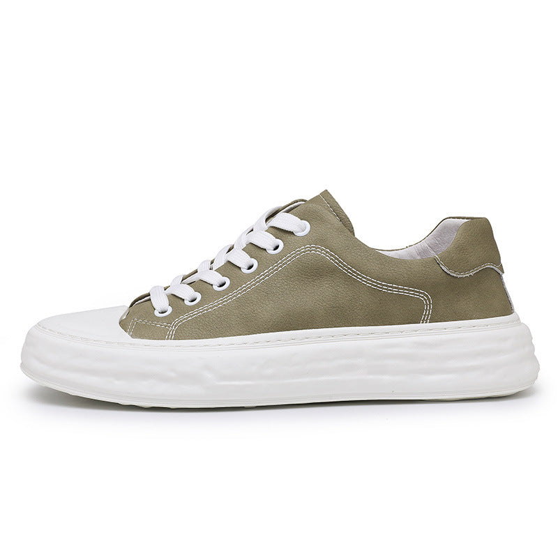 Men's Genuine Cowhide Board Versatile Single-layer Live Casual Shoes