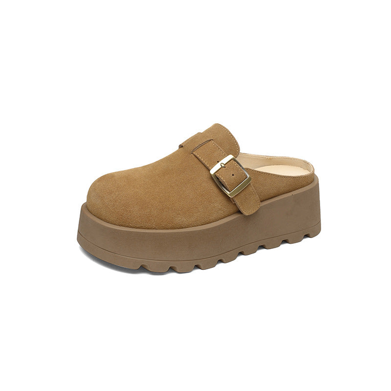 Women's Outdoor Wear Toe Cap Semi Spring Retro Slippers