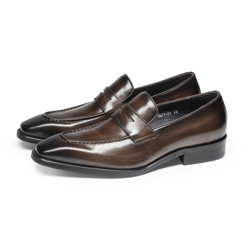 Men's Hours Business Formal Wear First Layer Leather Shoes