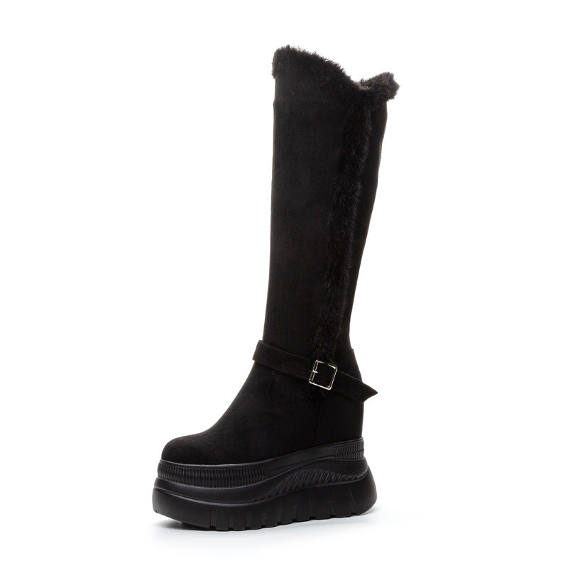 Women's Zipper Platform High Leg Warm Trendy Boots