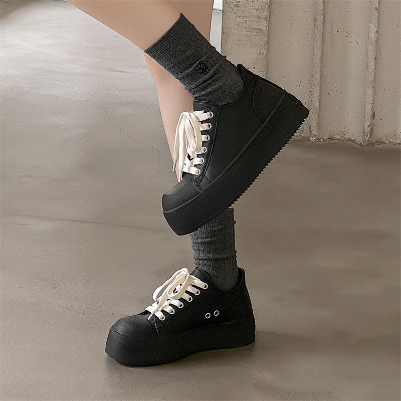 Men's Big Head Elevator Wild Minority Black Sneakers