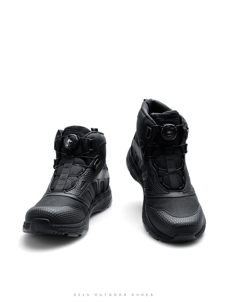 Strong Round Toe Pure Black Fast Casual Shoes
