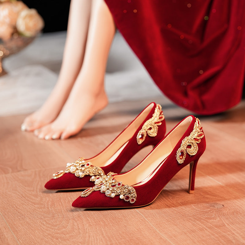 Red Wedding Female Summer Not Tired Feet Women's Fashion Shoes