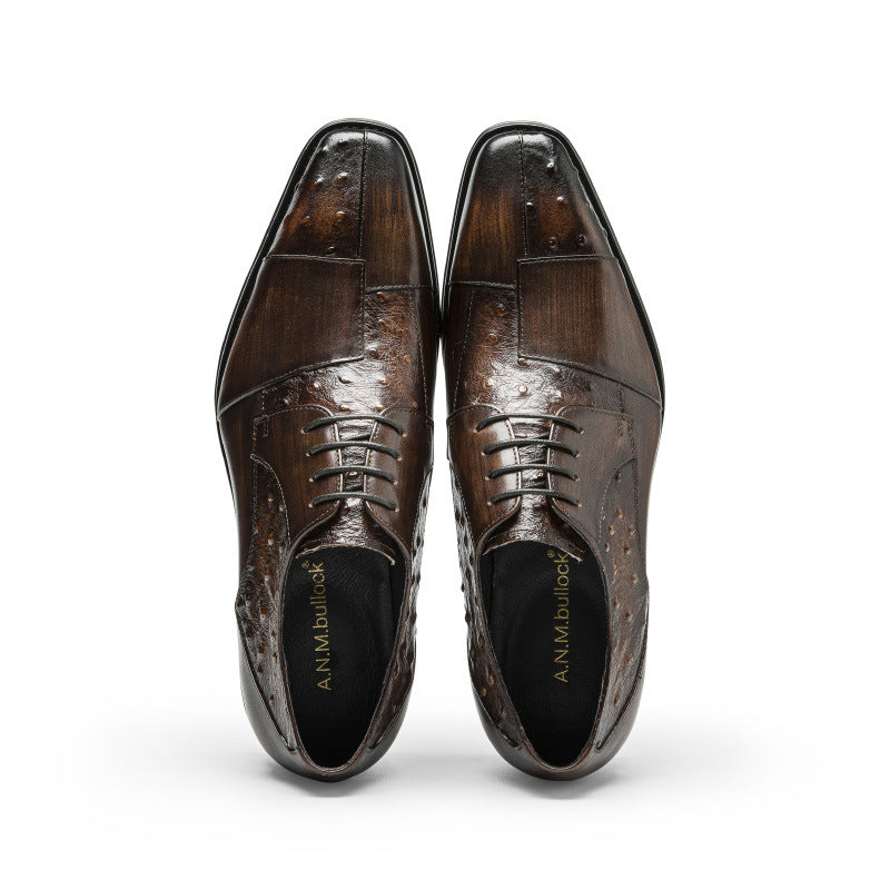 Men's Hours British Style Handmade Business Formal Wear Leather Shoes