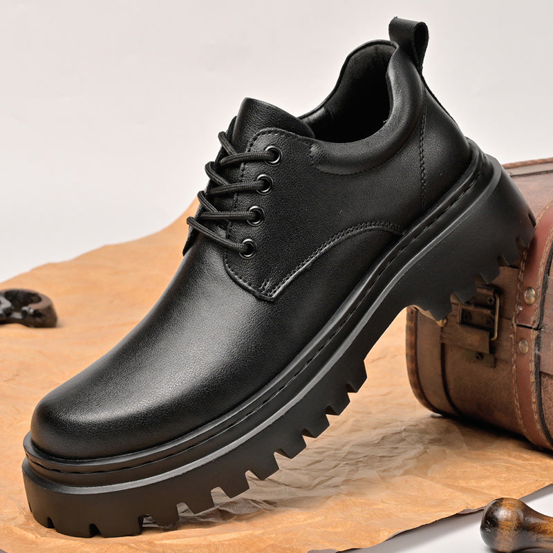 Men's Formal Wear Winter Plus Veet Genuine Leather Shoes
