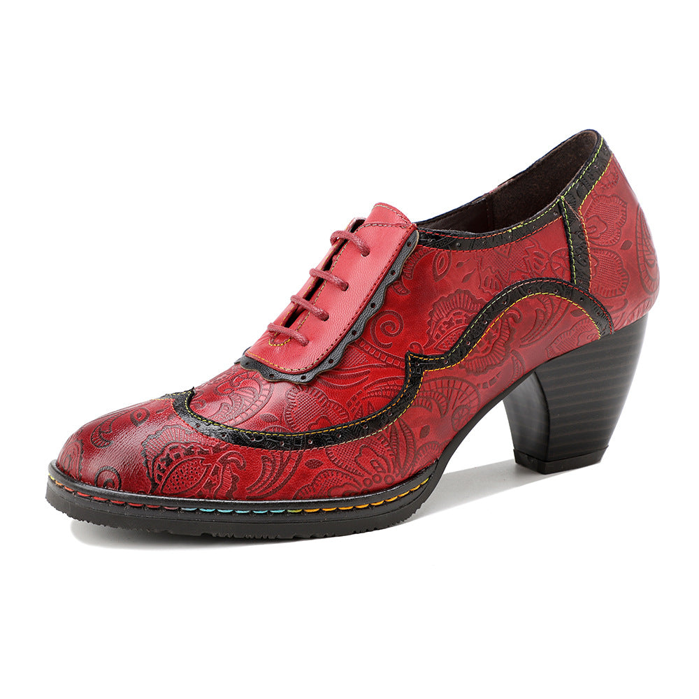 Women's Slouchy Retro Ethnic Style High Women's Shoes