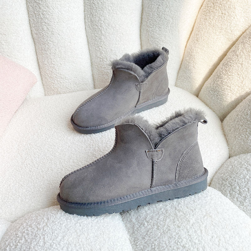 Men's Fur Integrated Plus Size Winter Warm Snow Boots