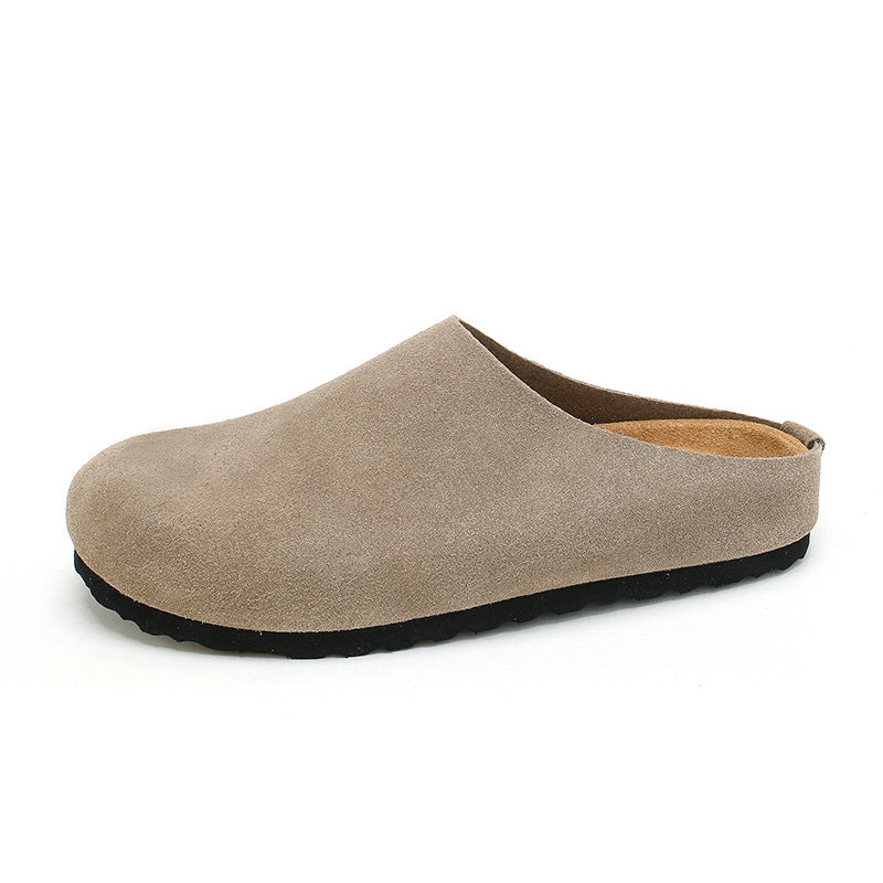 Women's Style One Pedal Flat Lazy Closed Slippers