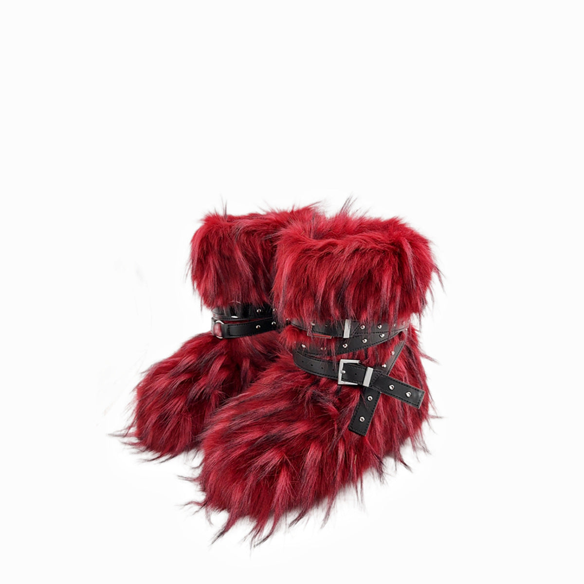 Street Hot Platform Punk Rivet Slimming Snow Boots