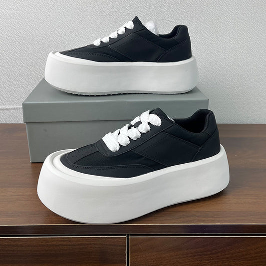 Men's Beautiful Platform Sports Bread White Sneakers
