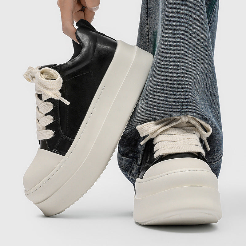 Men's Trendy Pang Ding Round Toe Platform Men's Board Shoes