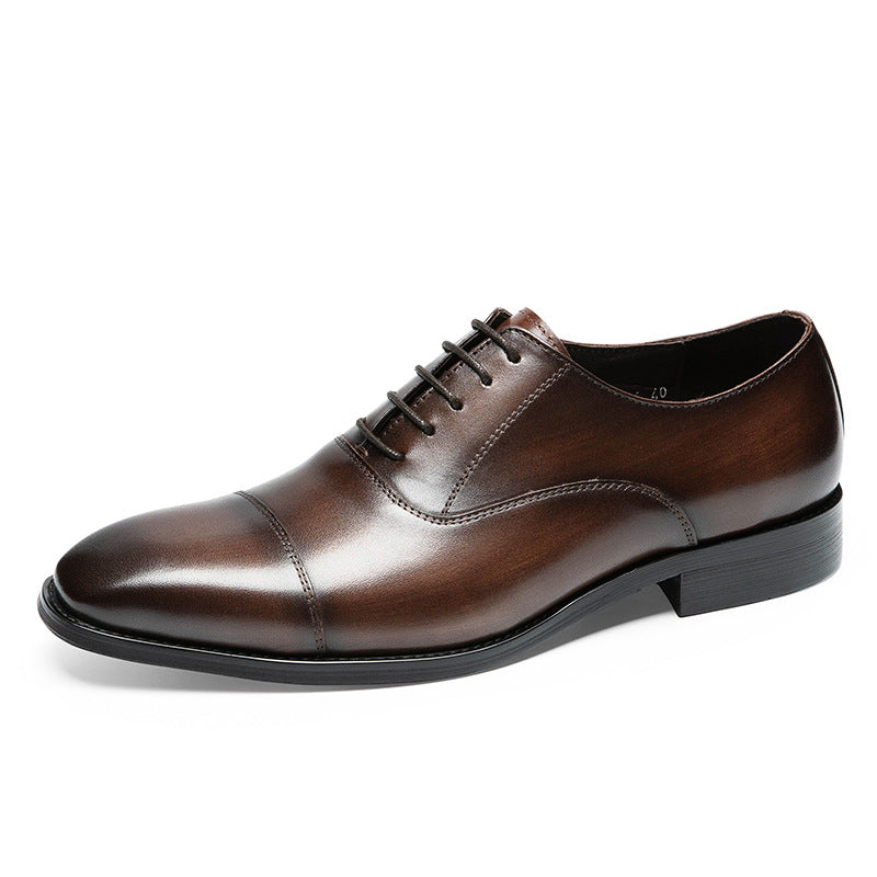 Men's Business Formal Wear Brogue Three Joint Leather Shoes