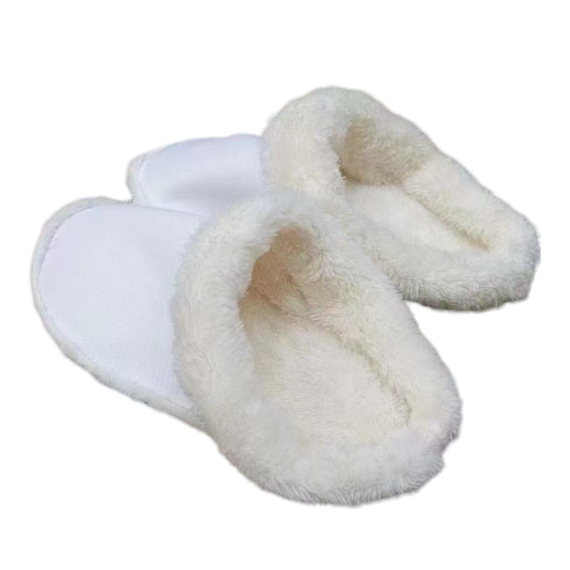 Plush Thickened Hole Removable Soft Fur Women's Shoes