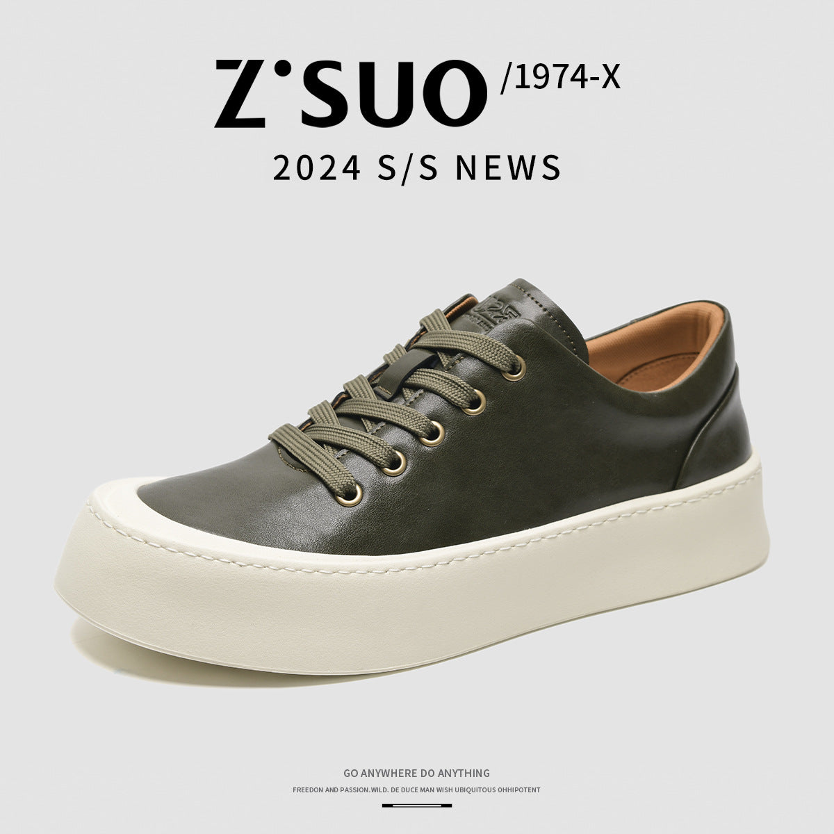Men's Korean Style Simple Thick Fashionable White Casual Shoes
