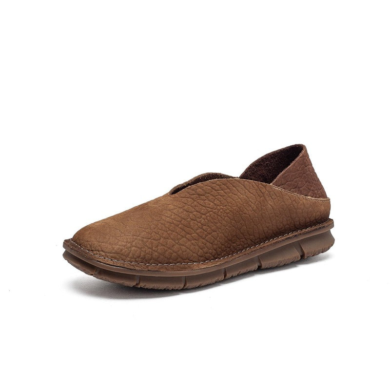 Women's Flat Vintage Genuine Soft Bottom Flats Women's Casual Shoes