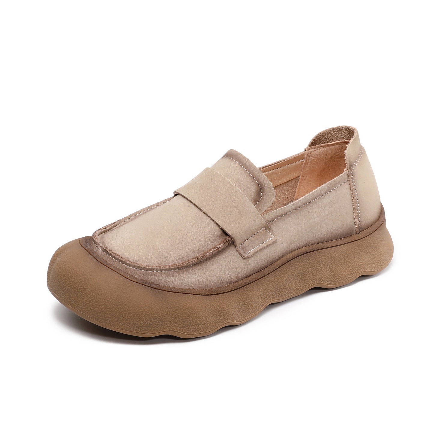 First Layer Cowhide Soft Bottom Handmade Loafers