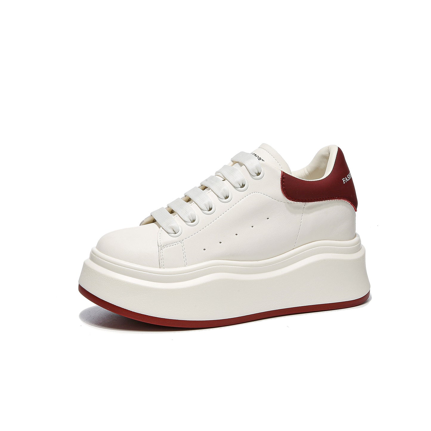 Women's Small Genuine Thick-soled Mcqueen White Spring Casual Shoes