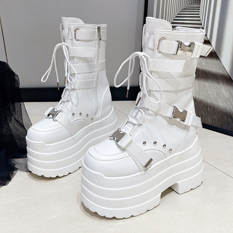 Culture Platform Martin Punk Hot Mechanical Women's Leather Boots