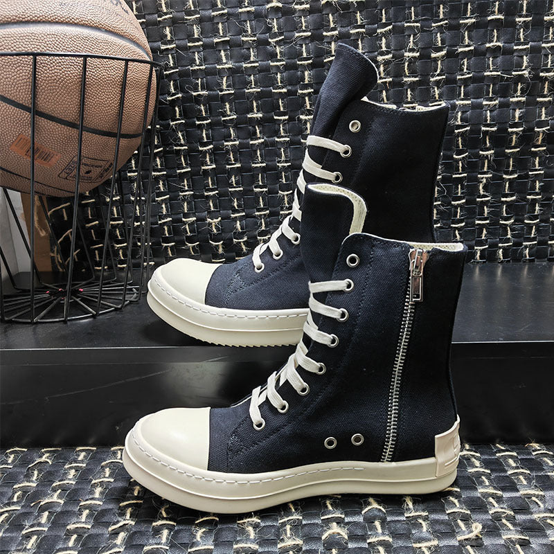 Women's & Men's Couple Style Board Retro Platform Round Toe Sneakers