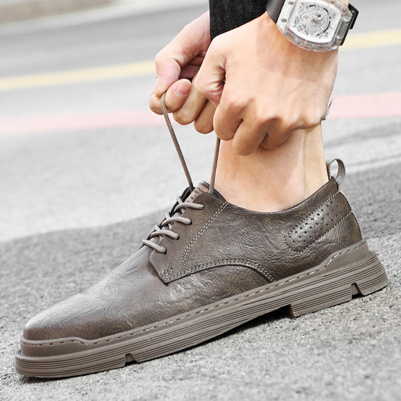 Men's Korean Style Versatile Black Spring Outdoor Casual Shoes