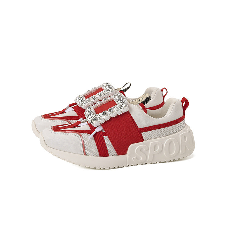 Women's Daddy Platform Mesh Surface Breathable Height Increasing Sneakers