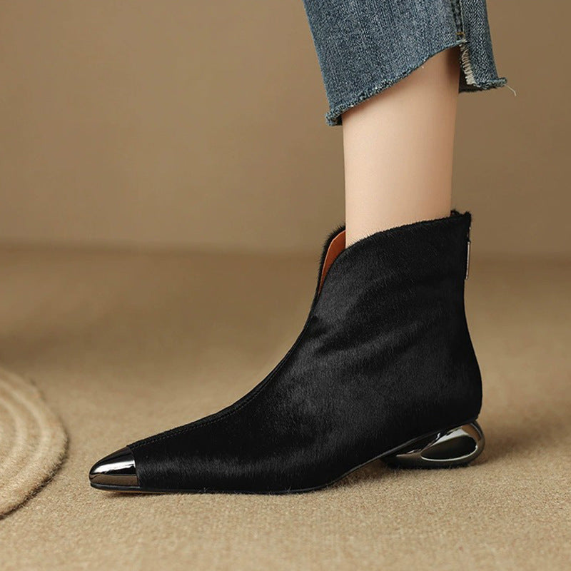 Women's French Style High Sense V Cut Boots