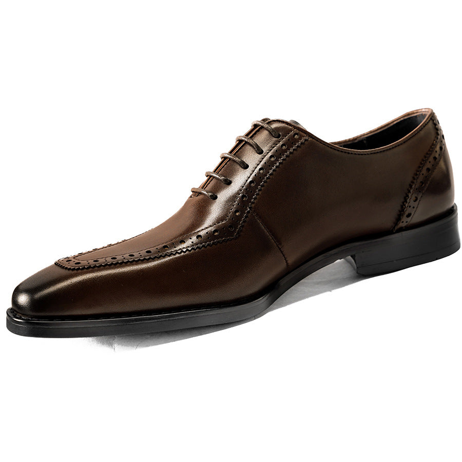 Men's Brogue Oxford Calf Pumps Formal Wear Men's Business Leather Shoes