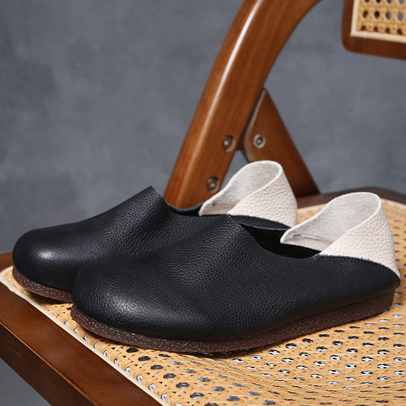 Women's Literary Retro Round Head Leisure Soft Women's Shoes