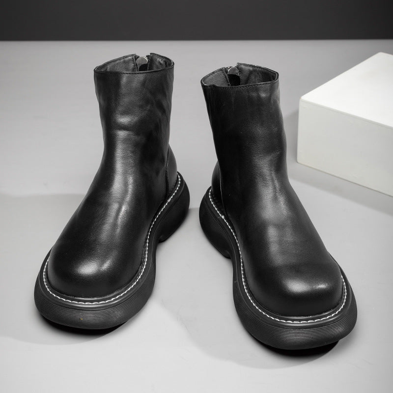 Men's Platform Chelsea Short Trendy Fashion British Style Boots