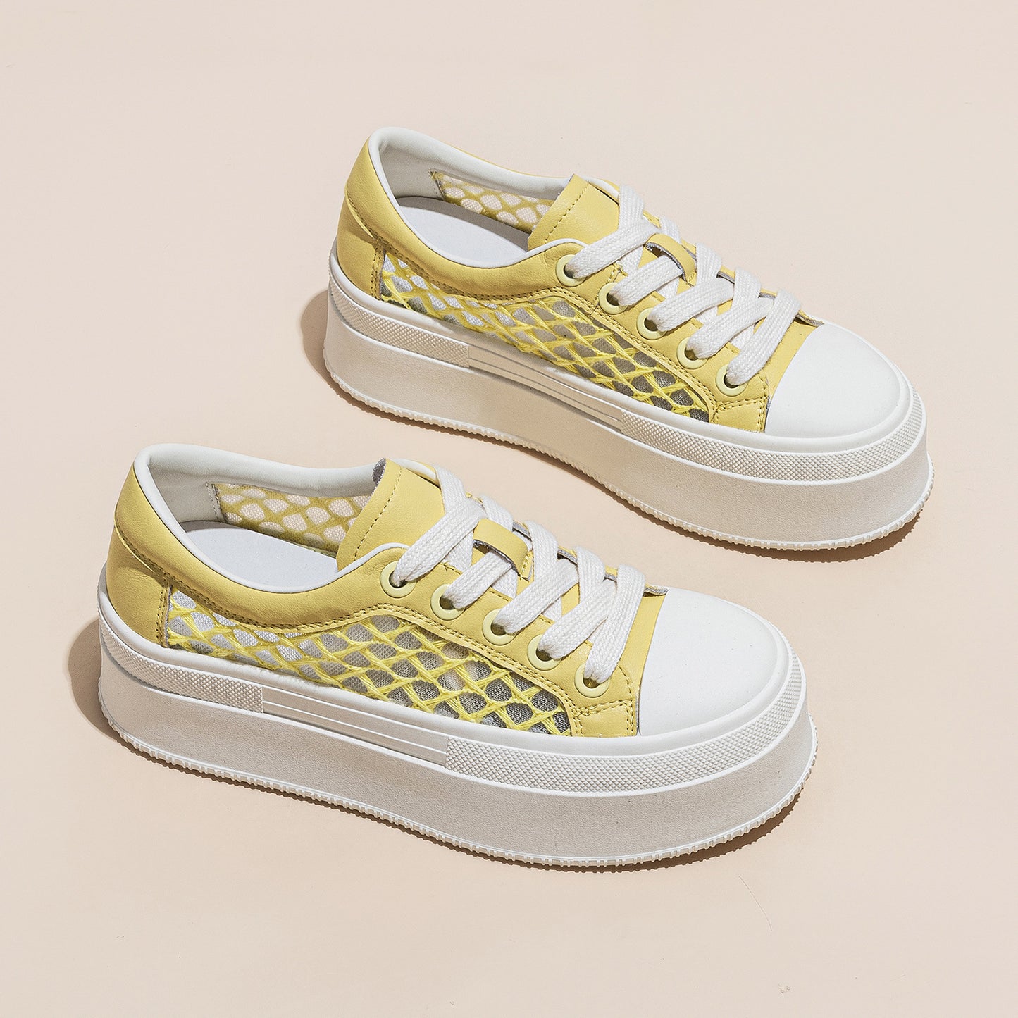 Women's Mesh Breathable Platform Elevator Wild Sports Casual Shoes