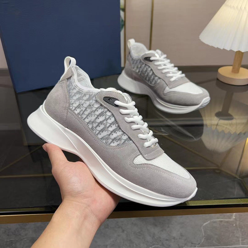 Men's Trendy Letter Home Presbyopic Embroidered Platform Sneakers