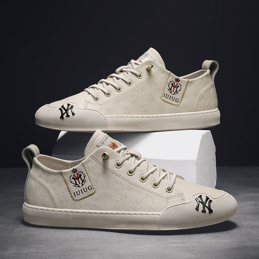 Men's Pretty Genuine Fashion Lazy White Sneakers