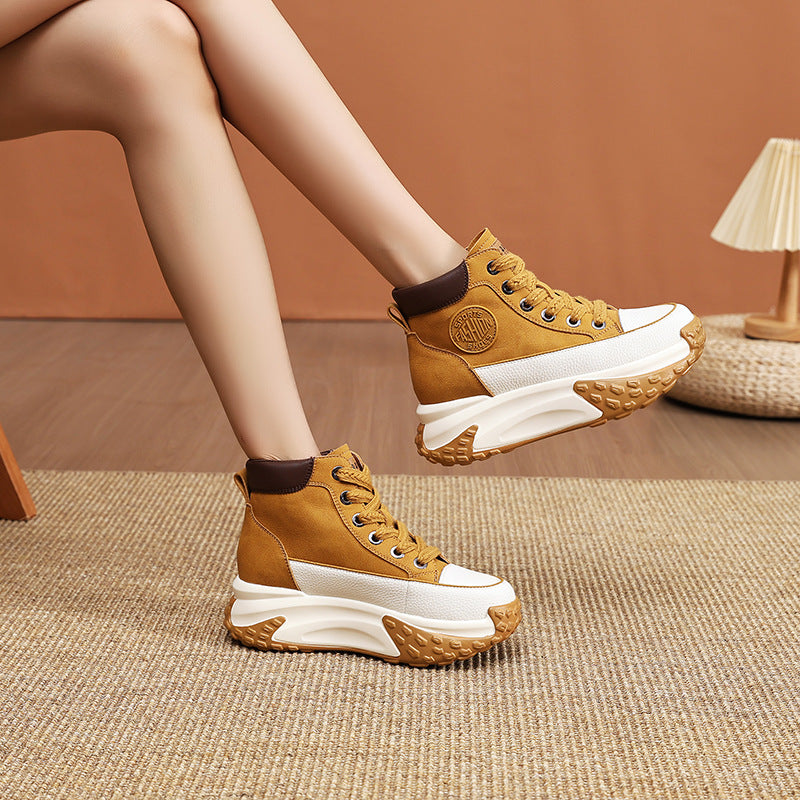 Women's Genuine Daddy Fashion Skinny Platform Sneakers