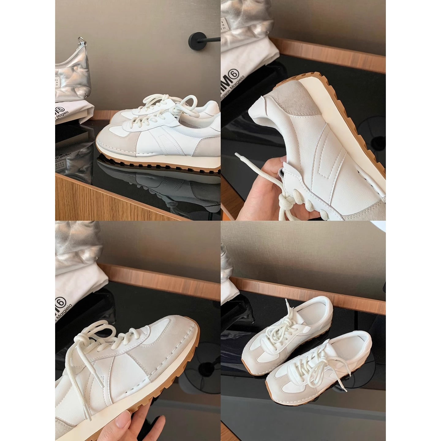 Thick-soled German Training Stitching Wire Jogging Sneakers