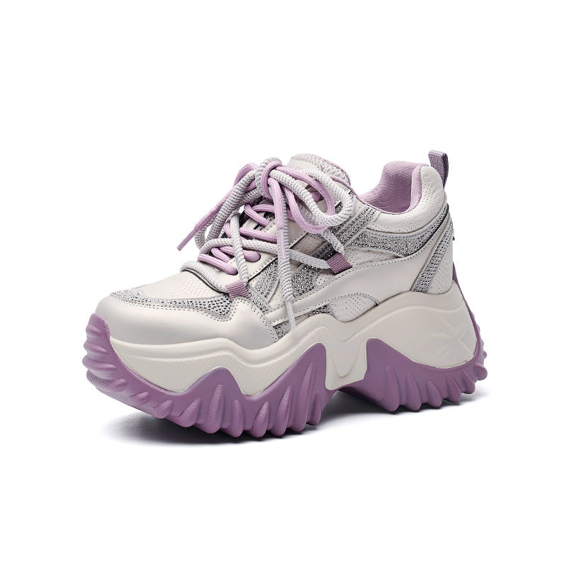 Women's Dad Spring Rhinestone Fashion Heightened Daddy Women's Sports Shoes