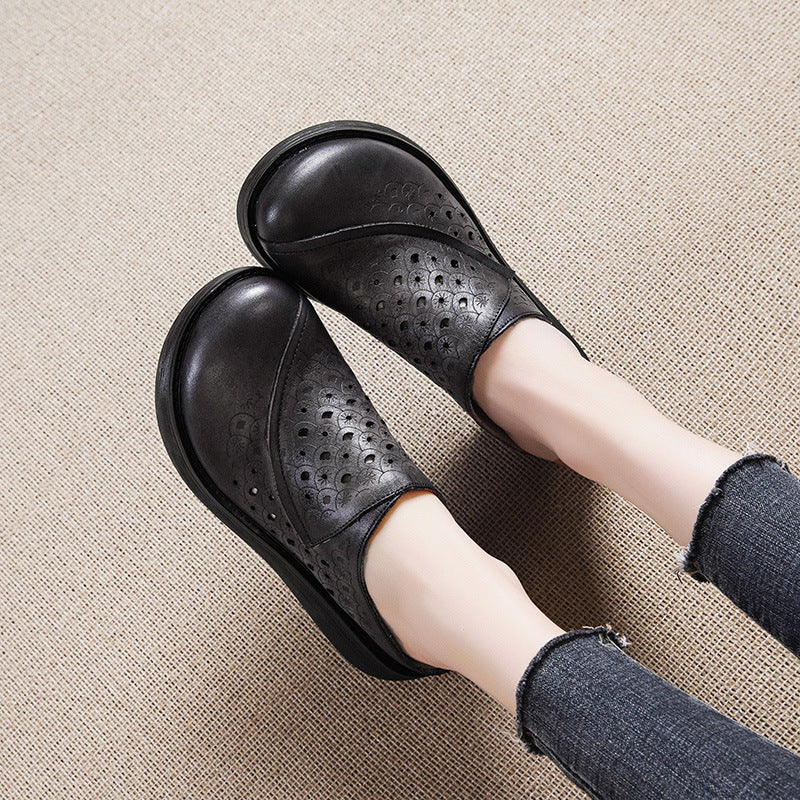 Women's Outer Wear Closed Toe Hollow Hole Increased Slippers