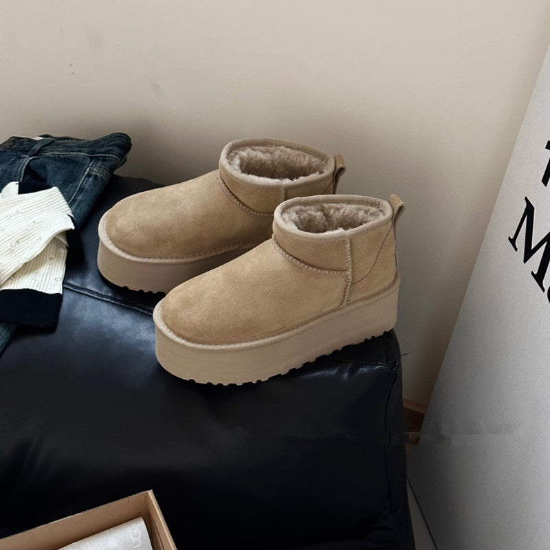 Women's Fashion New Thick-soled Fur Ankle Snow Boots
