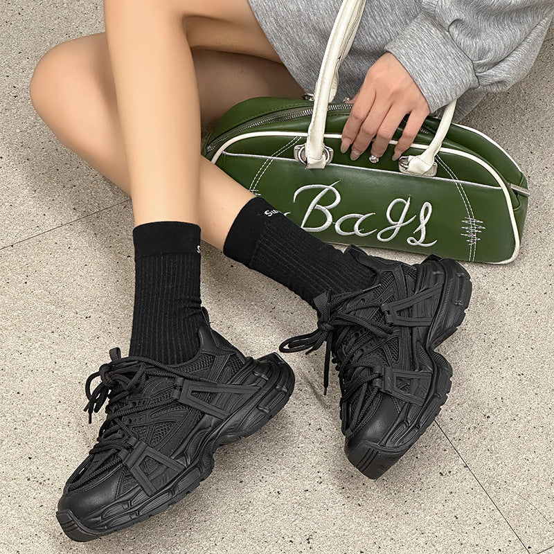 Warm Platform Dad Female Mesh Breathable Sneakers