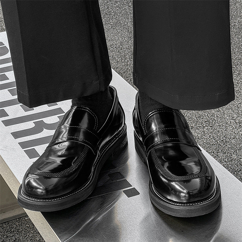 Men's Black High Sense One Pedal British Loafers