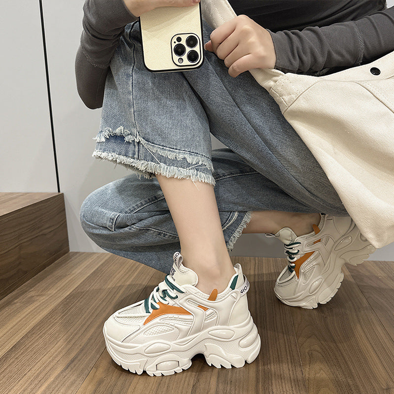 Women's Platform Dad Spring Breathable Sports Height Sneakers