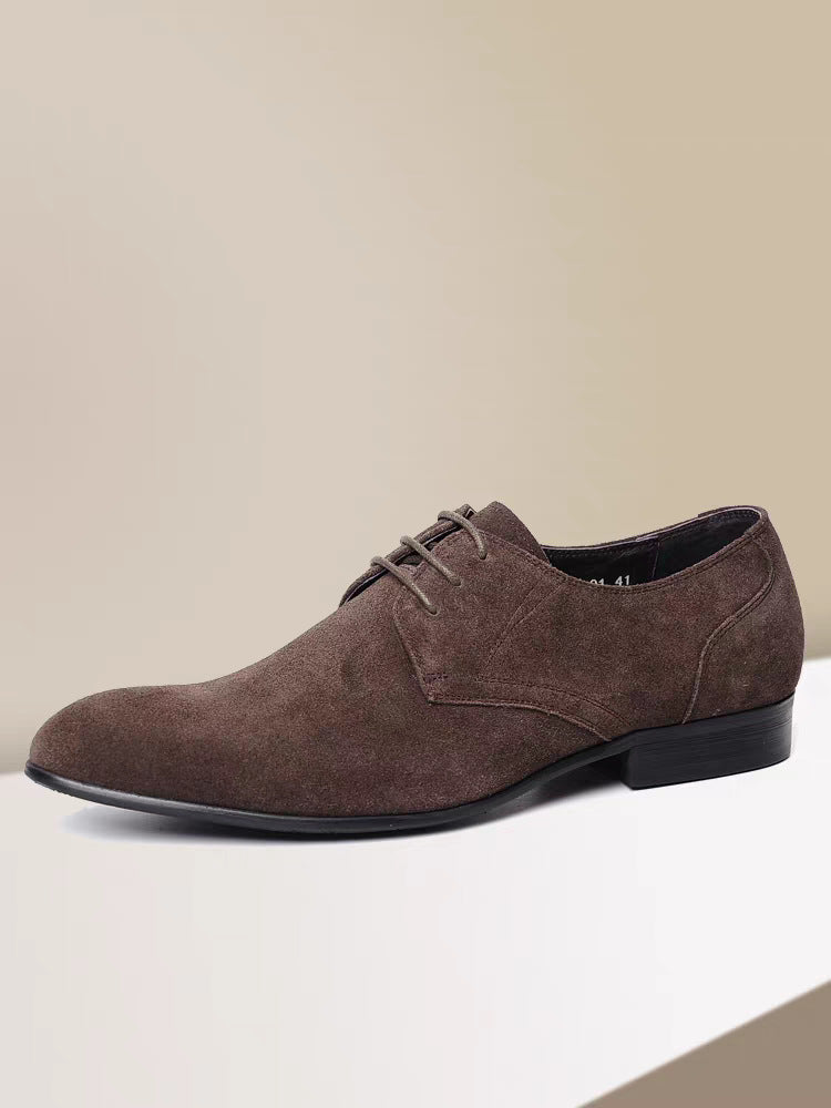Men's Swede British Pointed Business Formal Wear Trend Leather Shoes